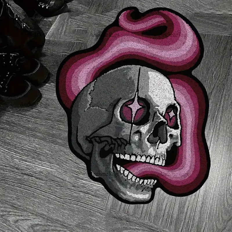 Psychedelic Skull Rug — "Trippy Skull"