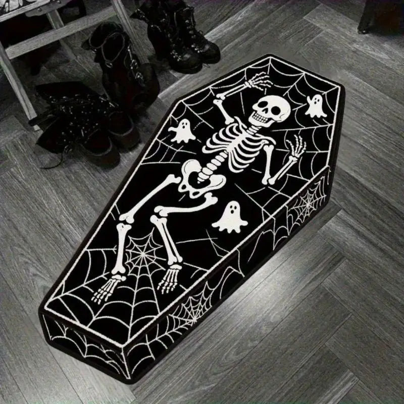 Coffin Shaped Halloween Rug — "Six Feet Under"