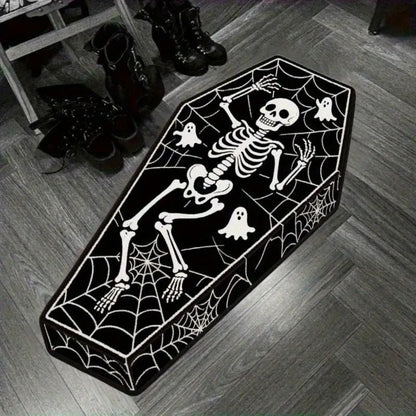 Coffin Shaped Halloween Rug — "Six Feet Under"