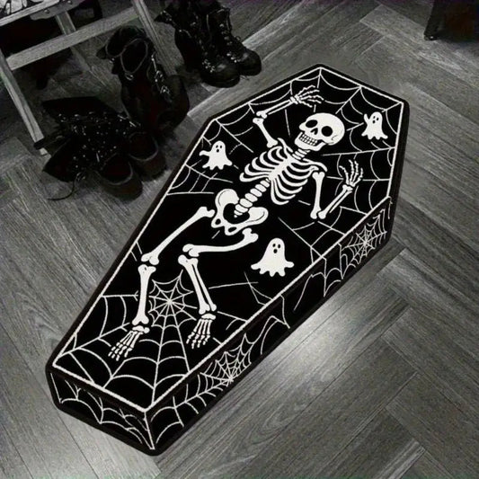 Coffin Shaped Halloween Rug — "Six Feet Under"