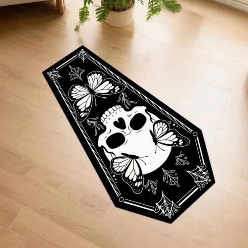 Coffin Shaped Halloween Rug — "Six Feet Under"