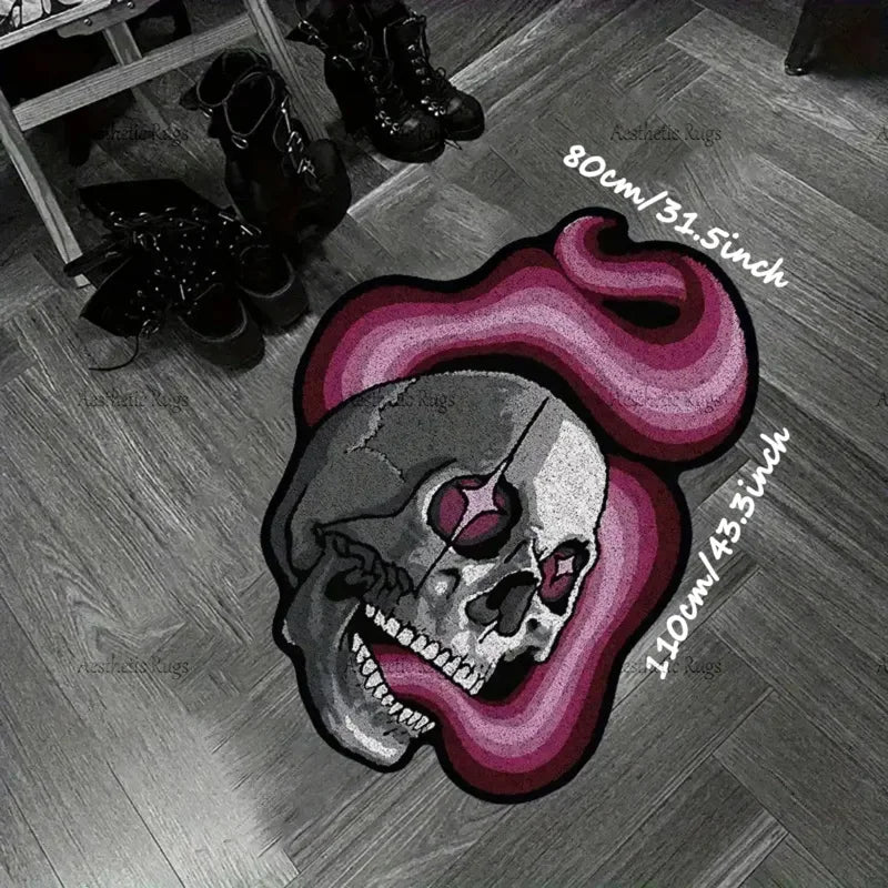 Psychedelic Skull Rug — "Trippy Skull"