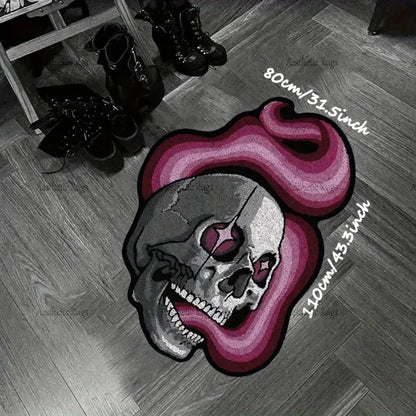 Psychedelic Skull Rug — "Trippy Skull"