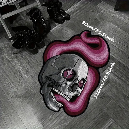 Psychedelic Skull Rug — "Trippy Skull"