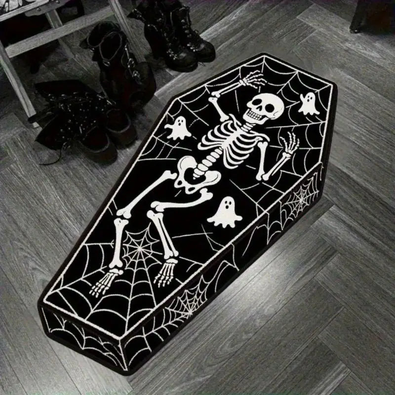 Coffin Shaped Halloween Rug — "Six Feet Under"
