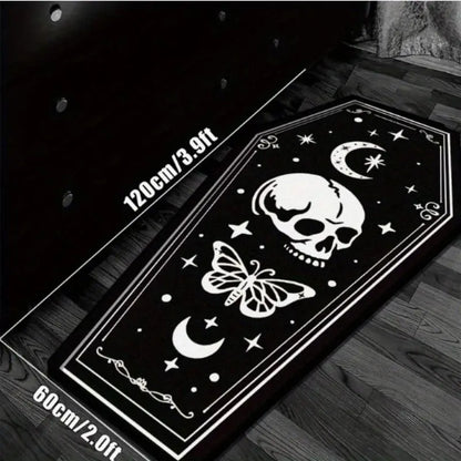 Coffin Shaped Halloween Rug — "Six Feet Under"