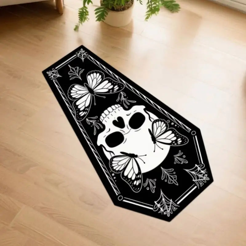 Coffin Shaped Halloween Rug — "Six Feet Under"