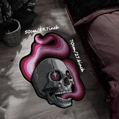 Psychedelic Skull Rug — "Trippy Skull"